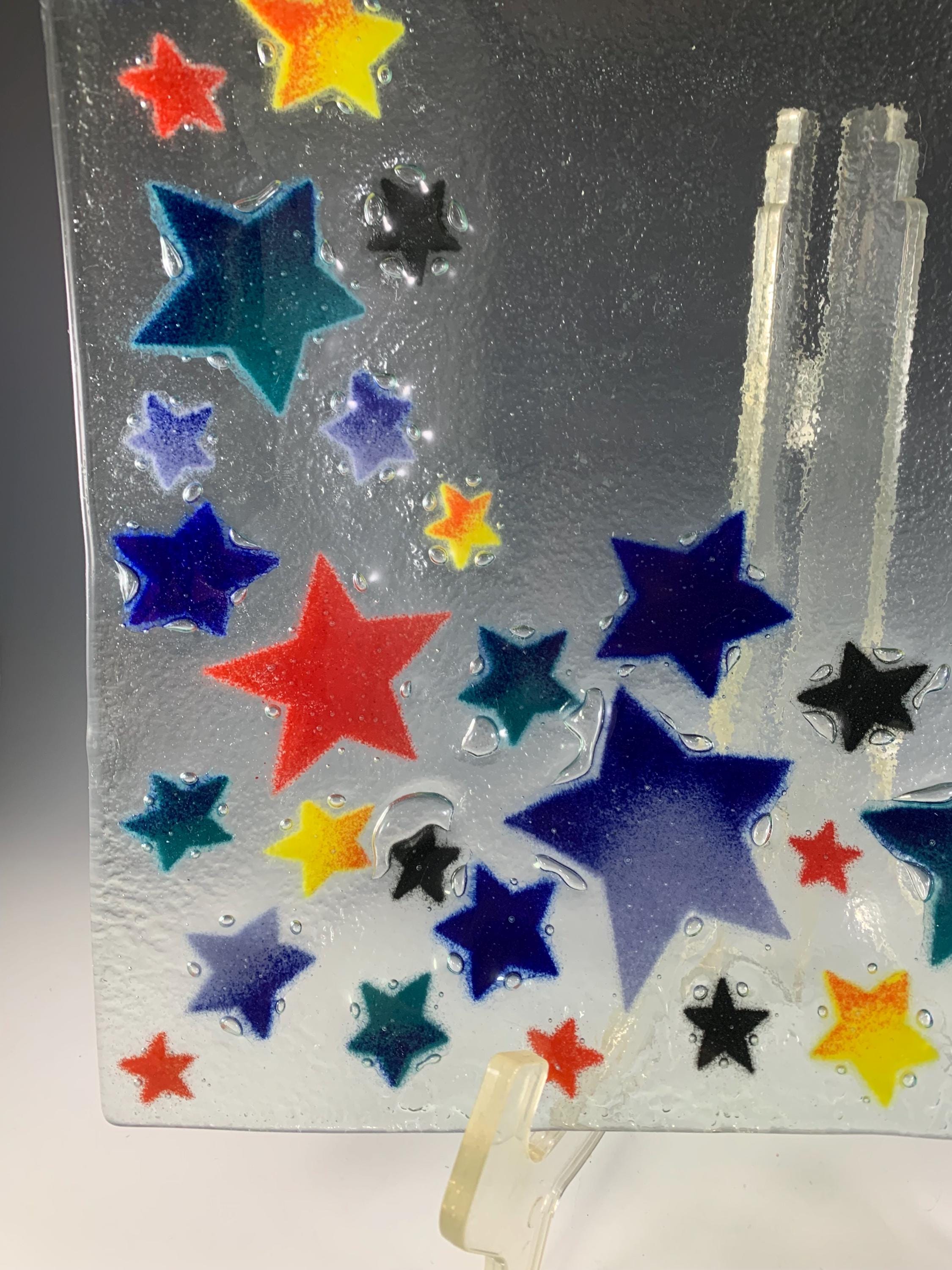 Peggy Karr Large Colorful Stars Plate/serving Platter - Etsy