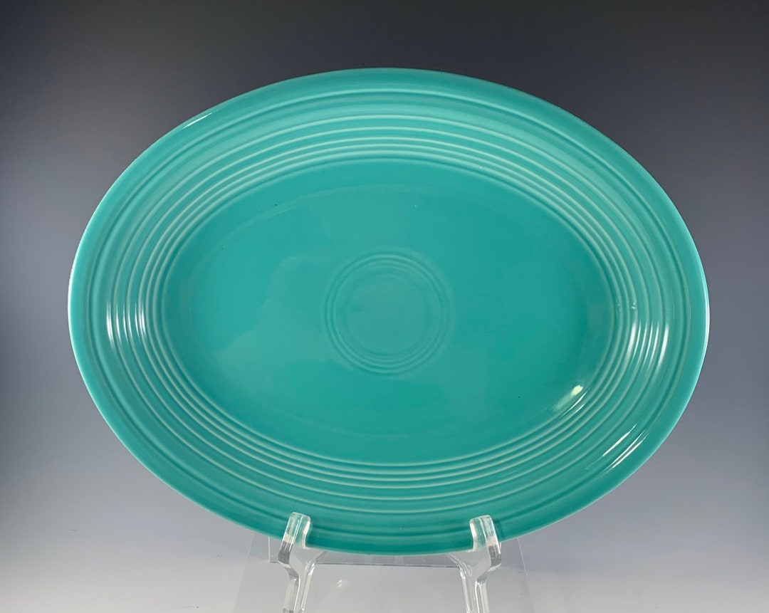 Fiestaware Turquoise Oval Serving Platter Etsy
