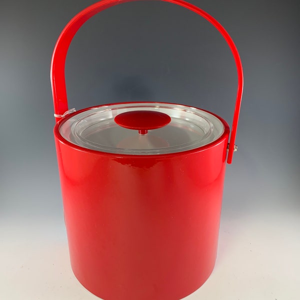 Georges Briard Perspectives Red Simplicity Ice Bucket NOS