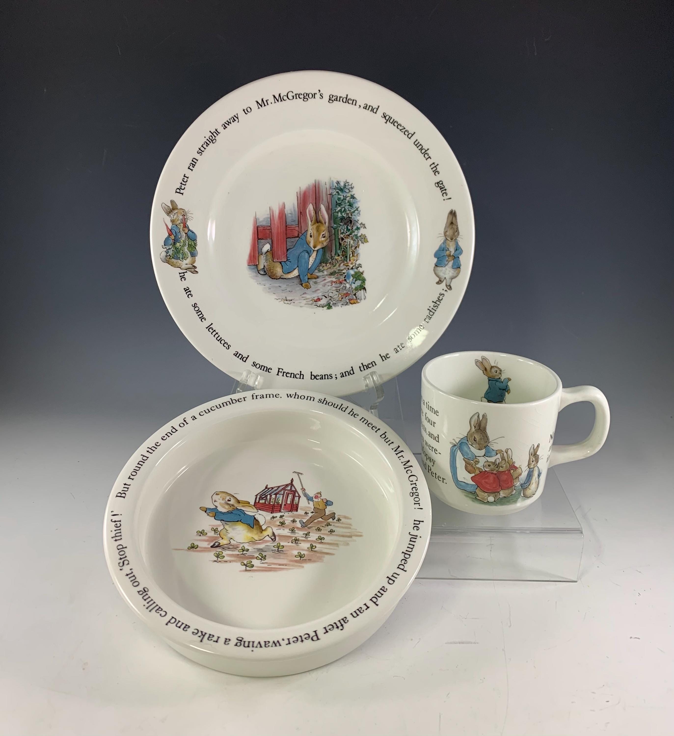 1990s Childs Plate Set - Etsy