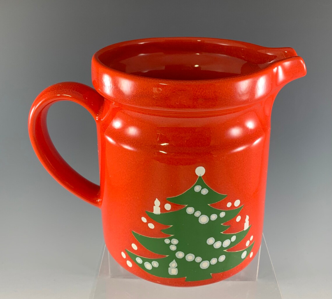 Waechtersbach West Germany Red Christmas Tree 38oz Pitcher | Etsy