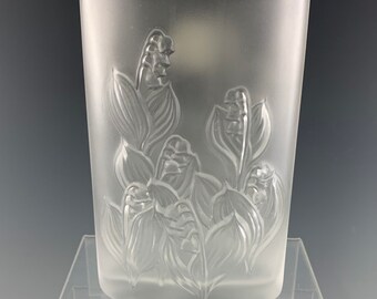 花瓶　SASAKI CRYSTAL Sasaki Japan Lily of the Valley Lead Crystal Vase - Etsy