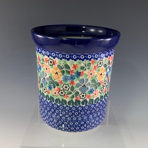 Polish Pottery Utensil Holder by Ceramika Artystyczna Boleslawiec