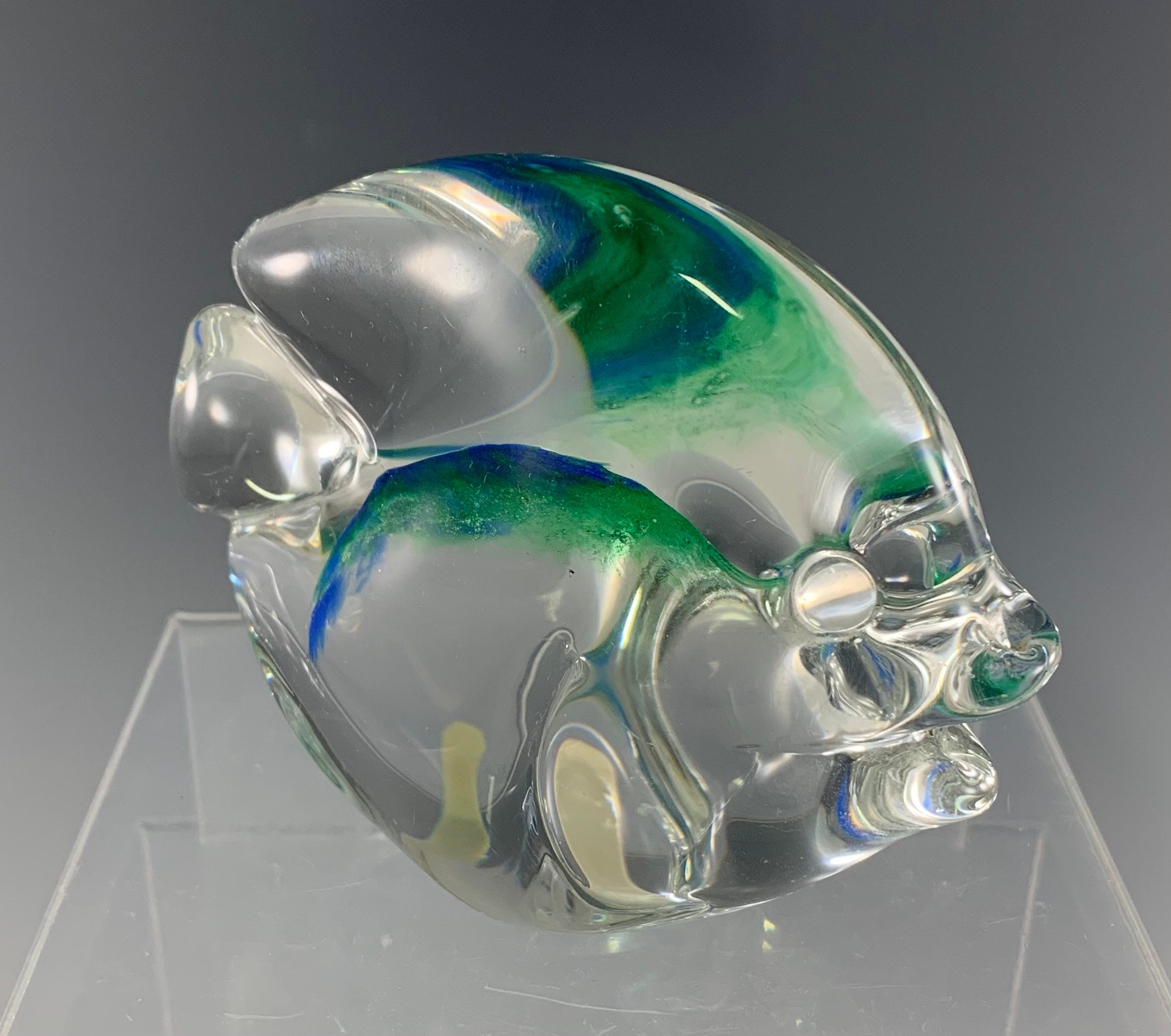 Marcolin Art Crystal Fish Figurine/paperweight - Etsy