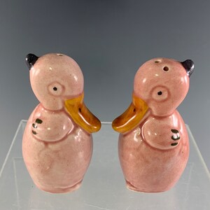 Pink Pelican Salt and Pepper Shakers