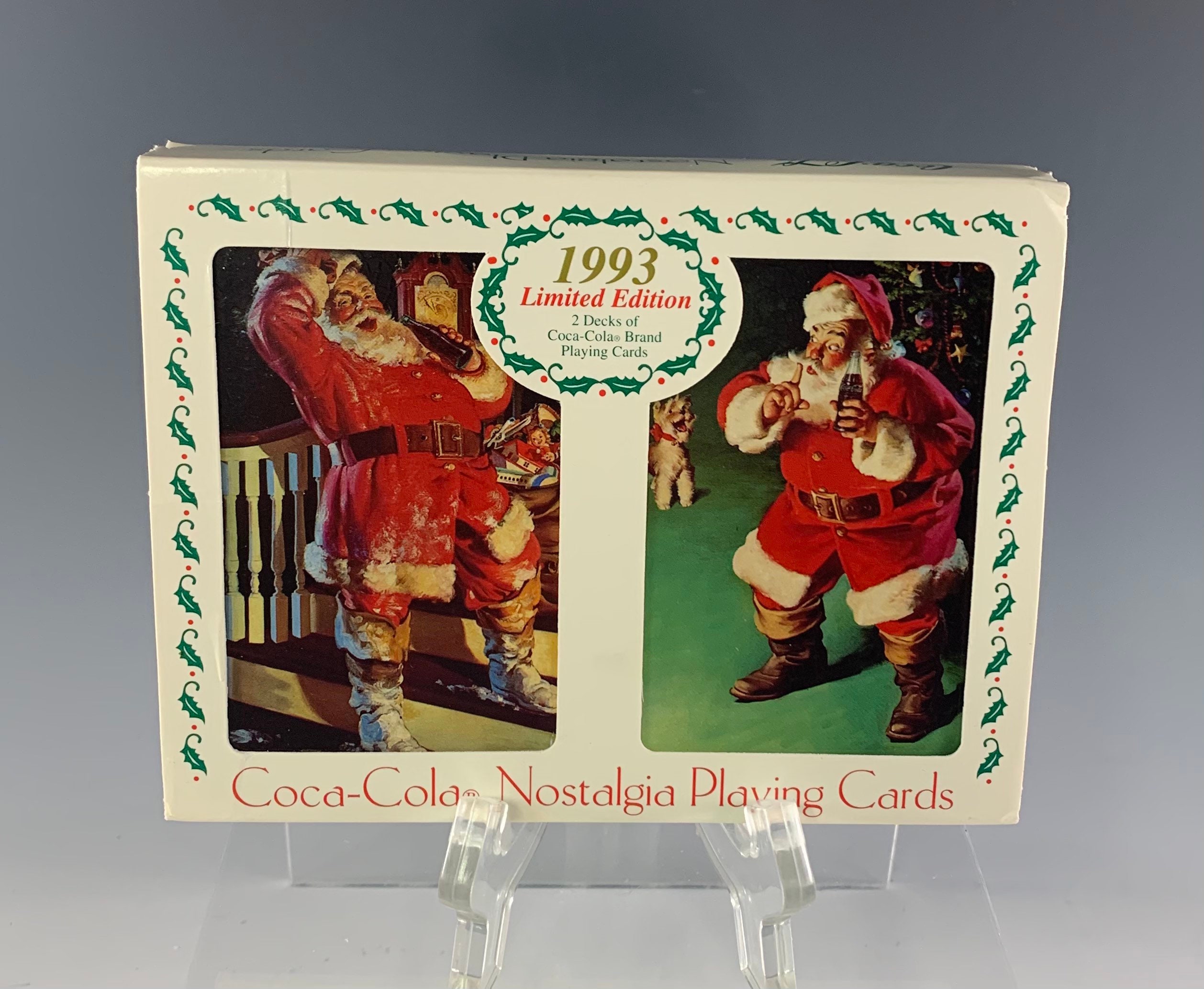 1993 Limited Edition Cocacola Nostalgia Holiday Playing Cards - Etsy