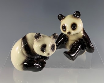 Figuras de porcelana de panda sentado de Goebel