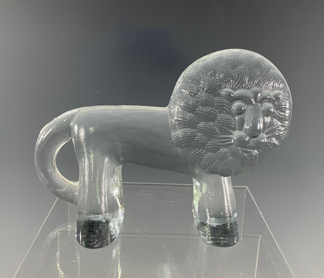 Kosta Boda Large Lion Figurine From the Zoo Series - Etsy