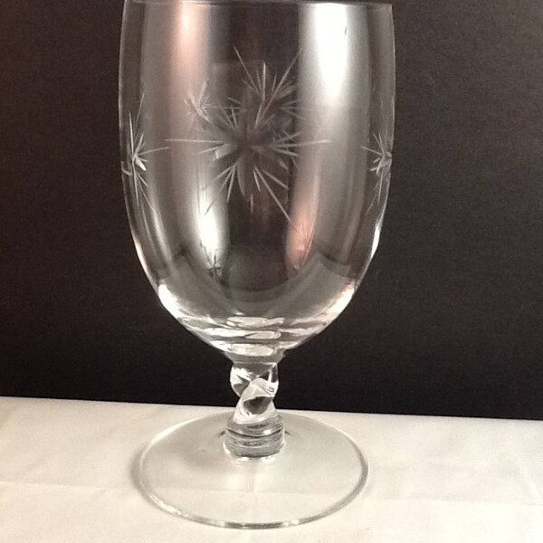 1940s Crystal Wine/Water Glasses Set of 4