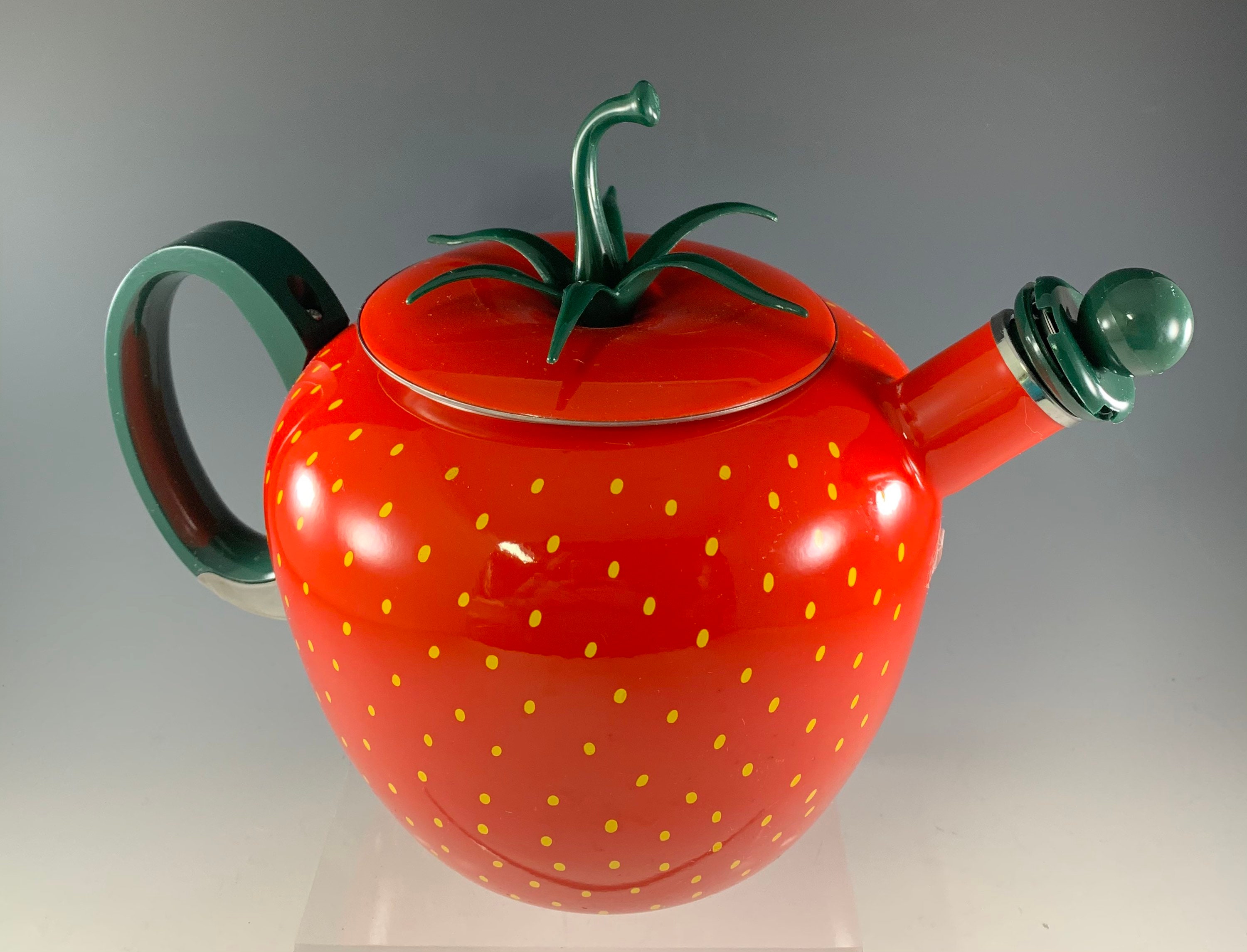 Copco Enamelware Strawberry Whistling Tea Kettle 