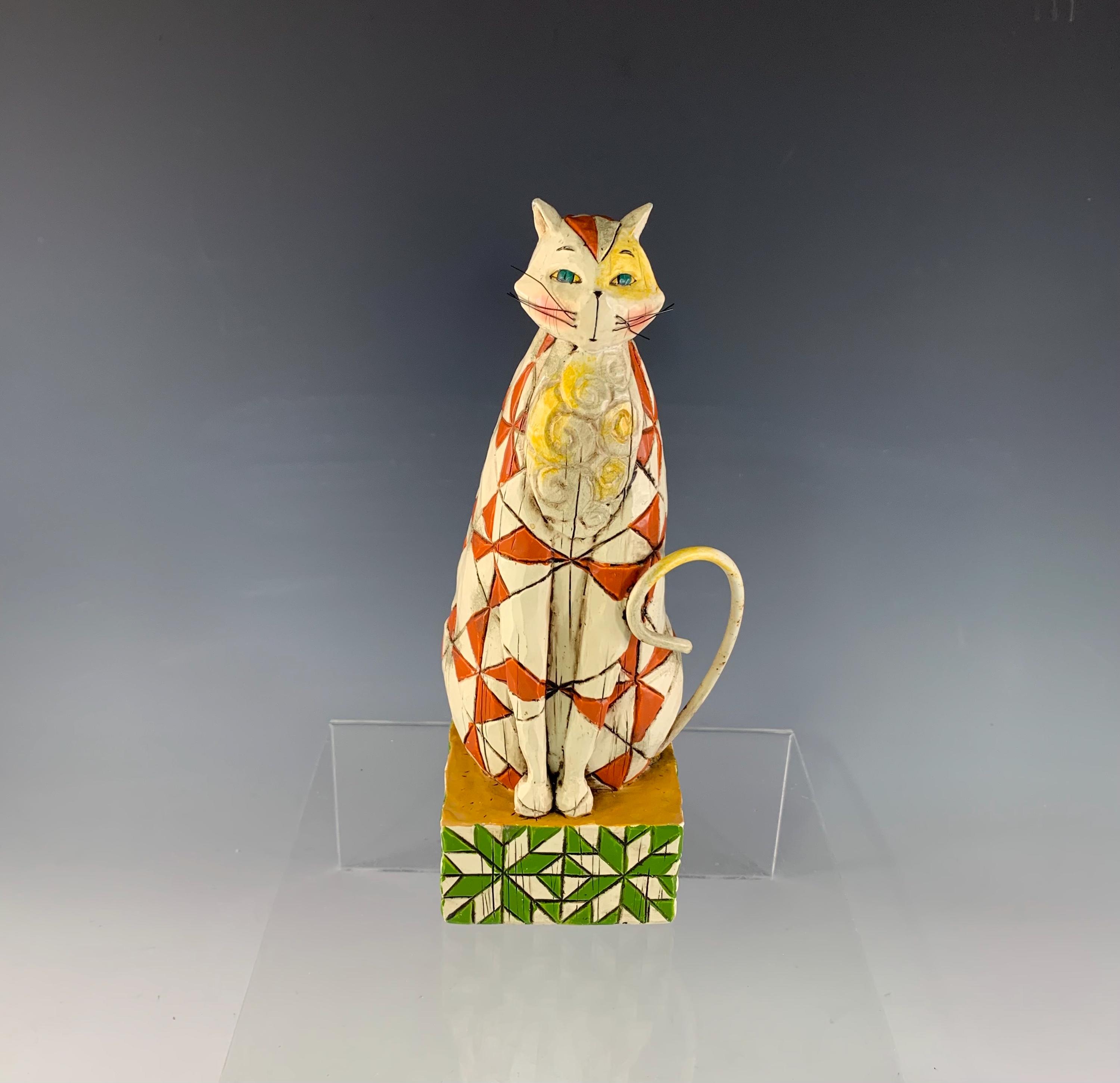 Jim Shore Heartwood Creek 9 Patch “abraham” Cat Figurine - Etsy