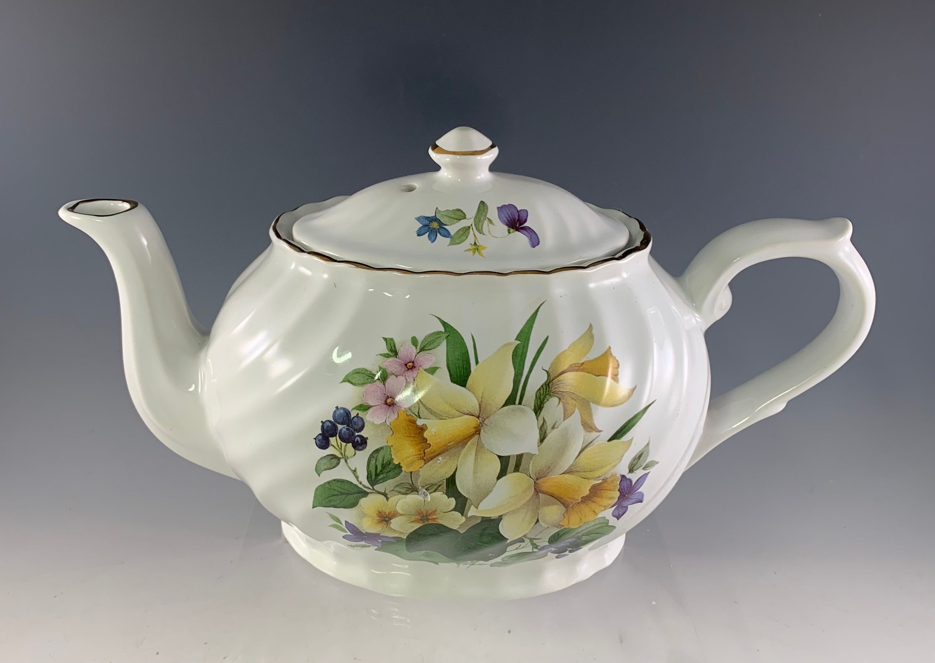 Arthur Wood & Son Spring Floral China Teapot - Etsy