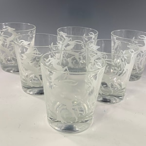 Federal Glass Gazelle Weighted Juice Glasses ~ Set of 6