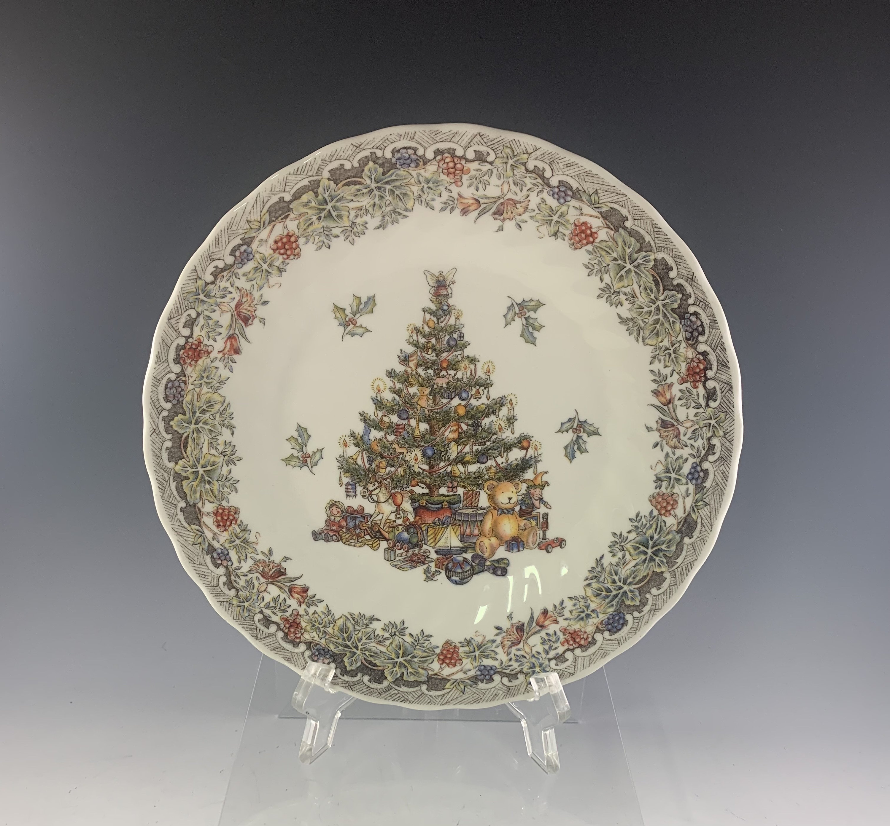 Queens Myott Factory “season's Greetings” Salad Plate - Etsy