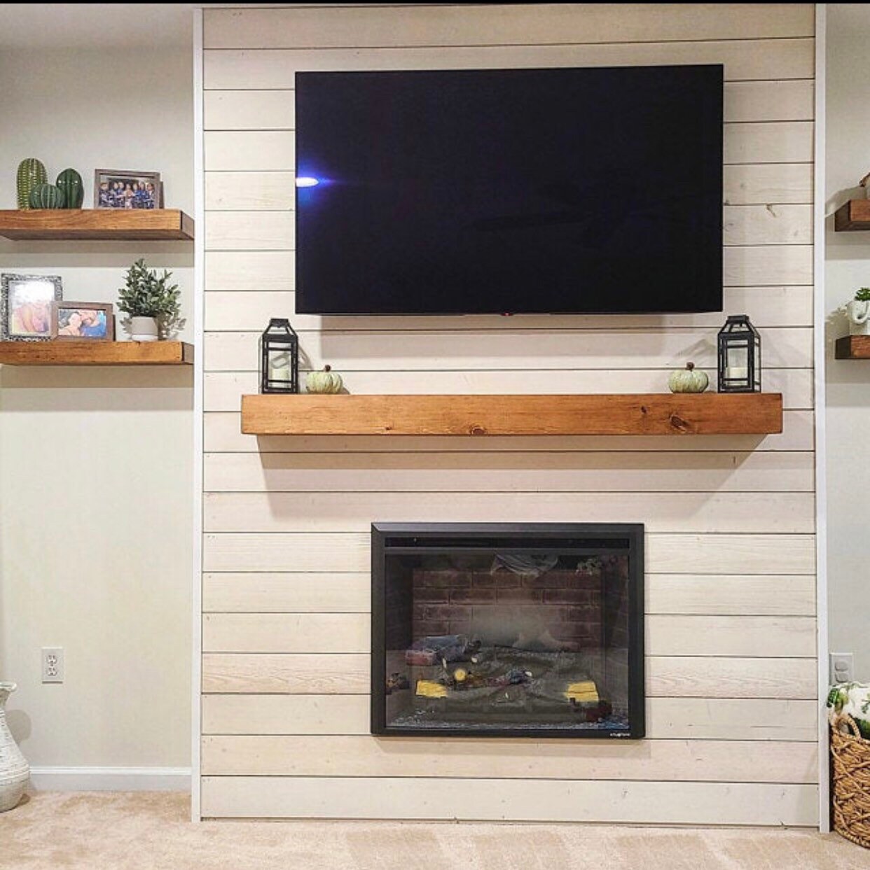 Rustic Farmhouse Style Chunky Box Shelf / Mantel / Floating Etsy