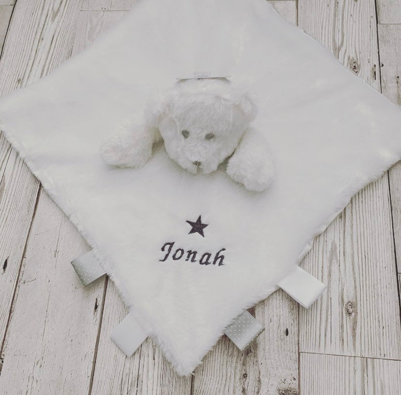 personalised teddy blanket