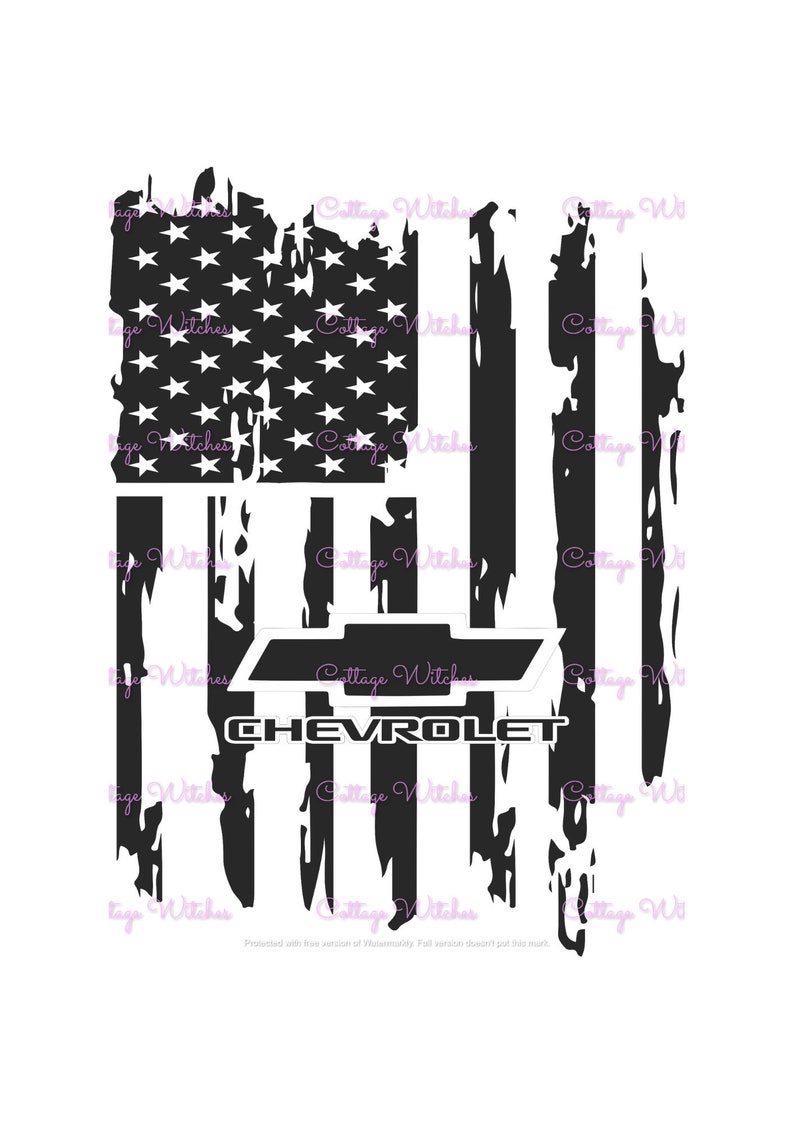 Chevy American Flag SVG - Etsy
