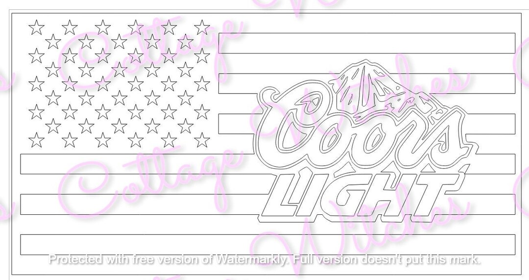 Coors Light American Flag SVG Etsy