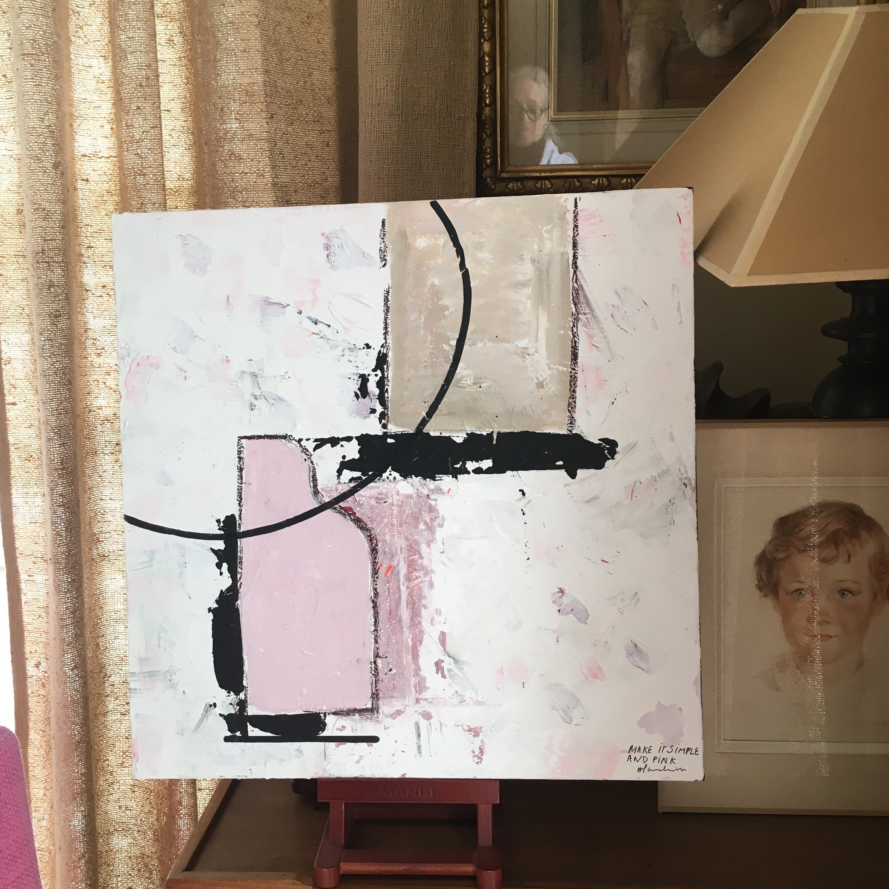 Make It Pink/ 50x50/ Abstract Art/Peinture Abstraite/Décorationmurale/Tableau Rose/ Peinture Décorat