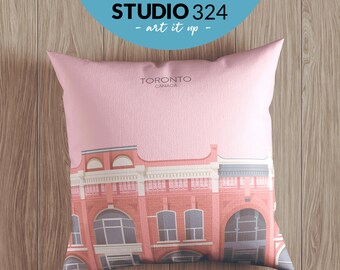Toronto Cushion Cover, Travel Souvenir Gift, Decorative Throw Pillow as Home Decor Accessory, Cushion Cover & Pillowcase