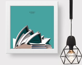 Sydney Travel Minimalist Art, Snippet of Sydney Architectural Detail, Print Souvenir Gift for Home Decor from Australia