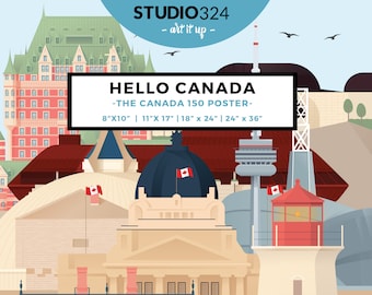 Hello Canada Poster | 13 Digital Illustrations to Celebrate Canada150