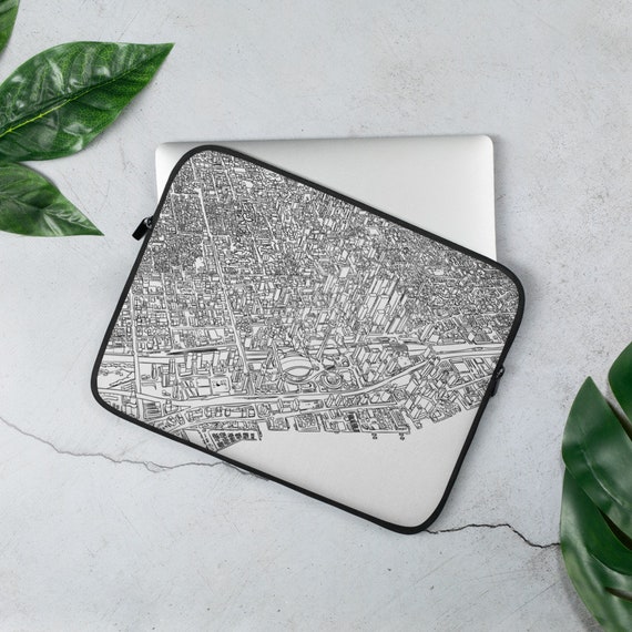 Buy Black and White Toronto Laptop Sleeve, Digital Architectural