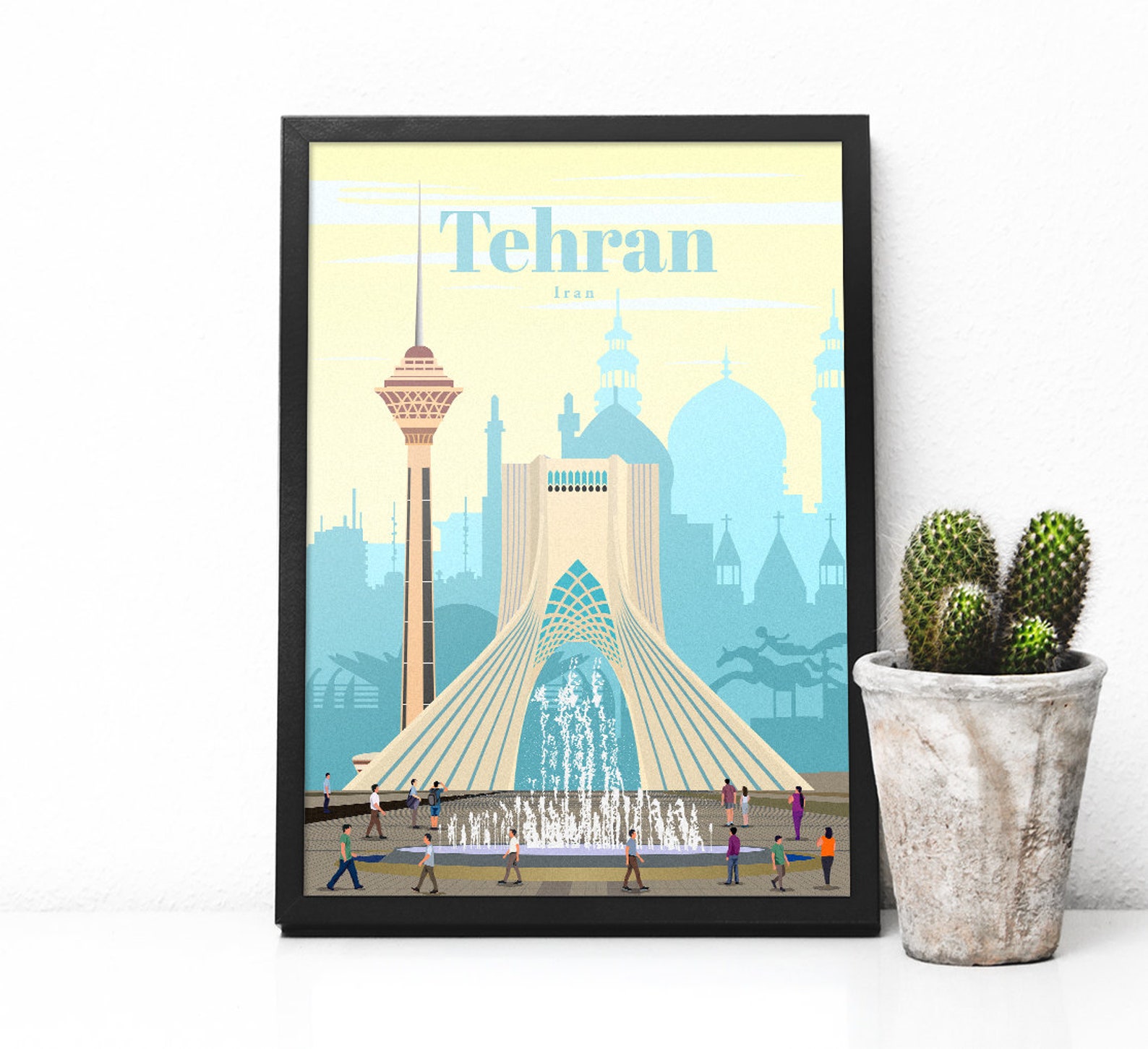 Tehran Print, Tehran Wall Art, Tehran Poster, Iran Wall Art Print, Iran