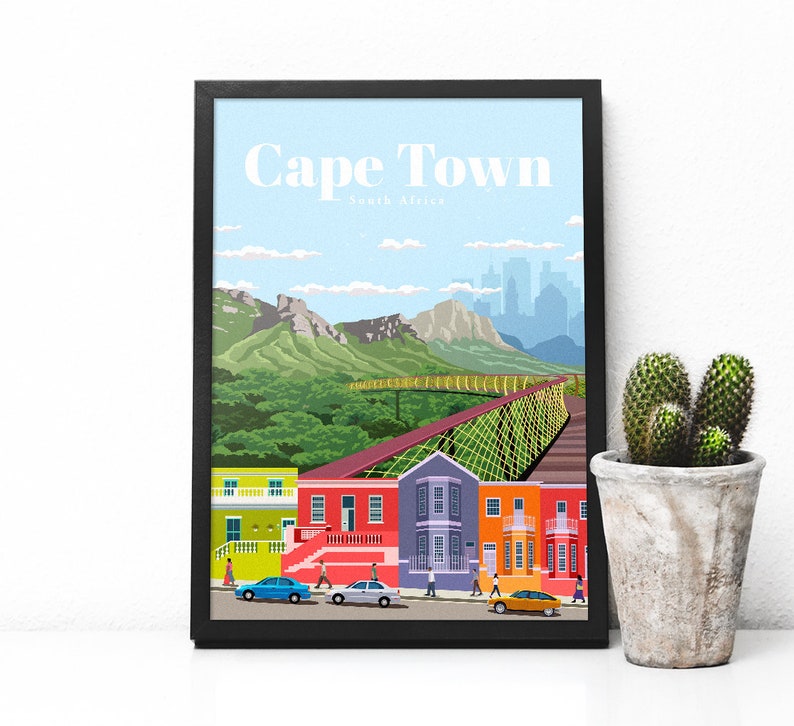 Cape Town Print Cape Town Wall Art Cape Town Poster South Etsy France