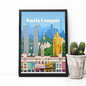 Malaysia travel poster - Kuala Lumpur print