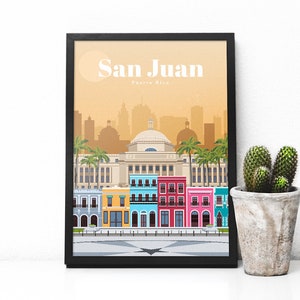 Puerto Rico poster - San Juan print - travel poster