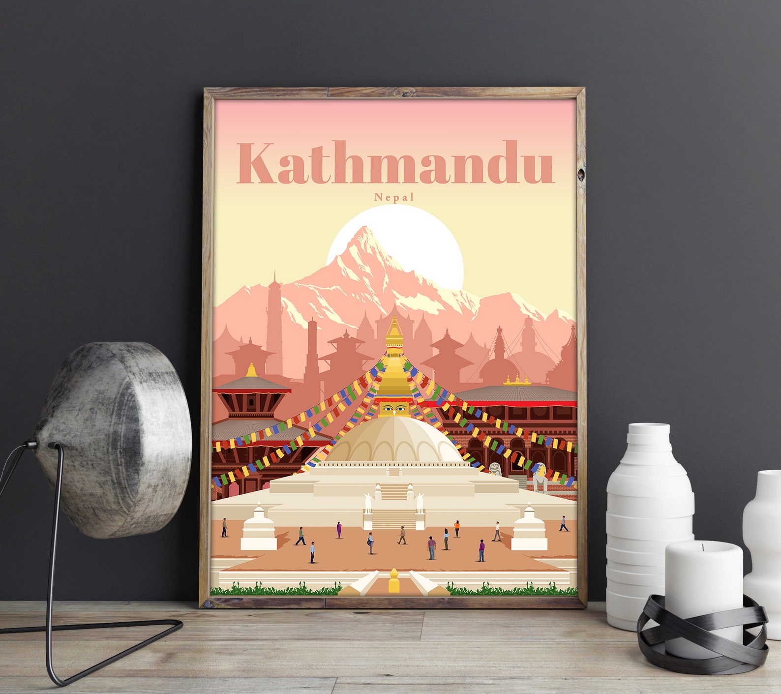 Kathmandu Print Kathmandu Wall Art Kathmandu Poster Nepal Etsy
