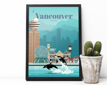 Canada travel poster - Vancouver print