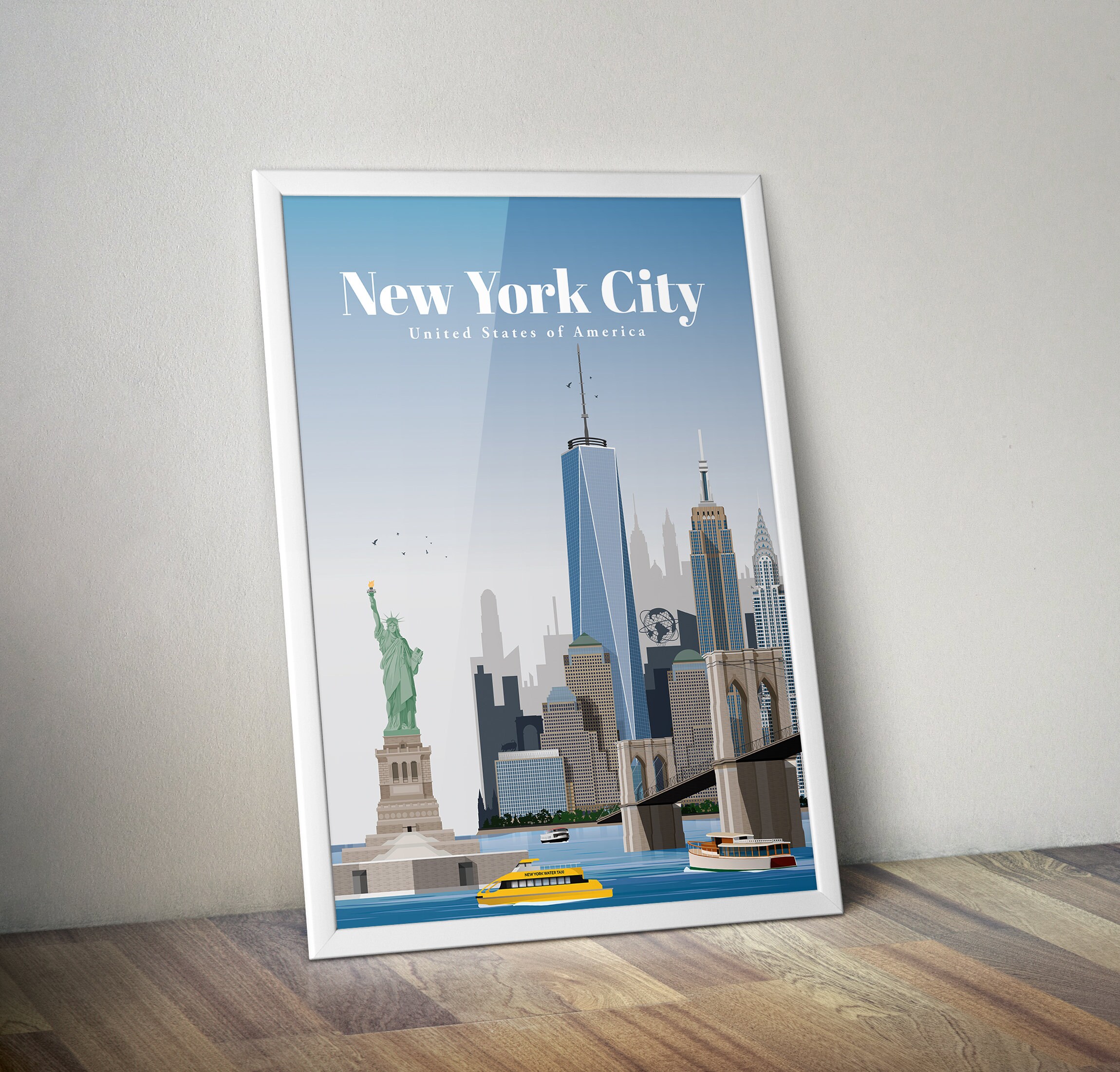 【売り切り御免！】 NYC プリント、ニューヨーク ウォール アート、ニューヨーク 額縁