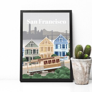 San Francisco Print - San Francisco Poster - USA Wand kunstdruck - USA Reiseposter