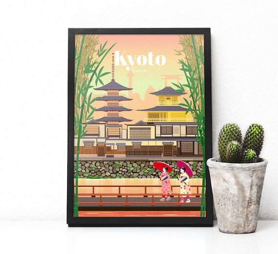 Japan travel poster - Kyoto print