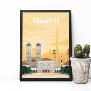 Germany travel poster - Munich print