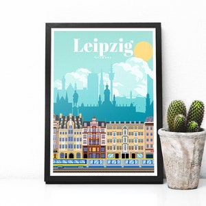 Leipzig print - Germany travel poster