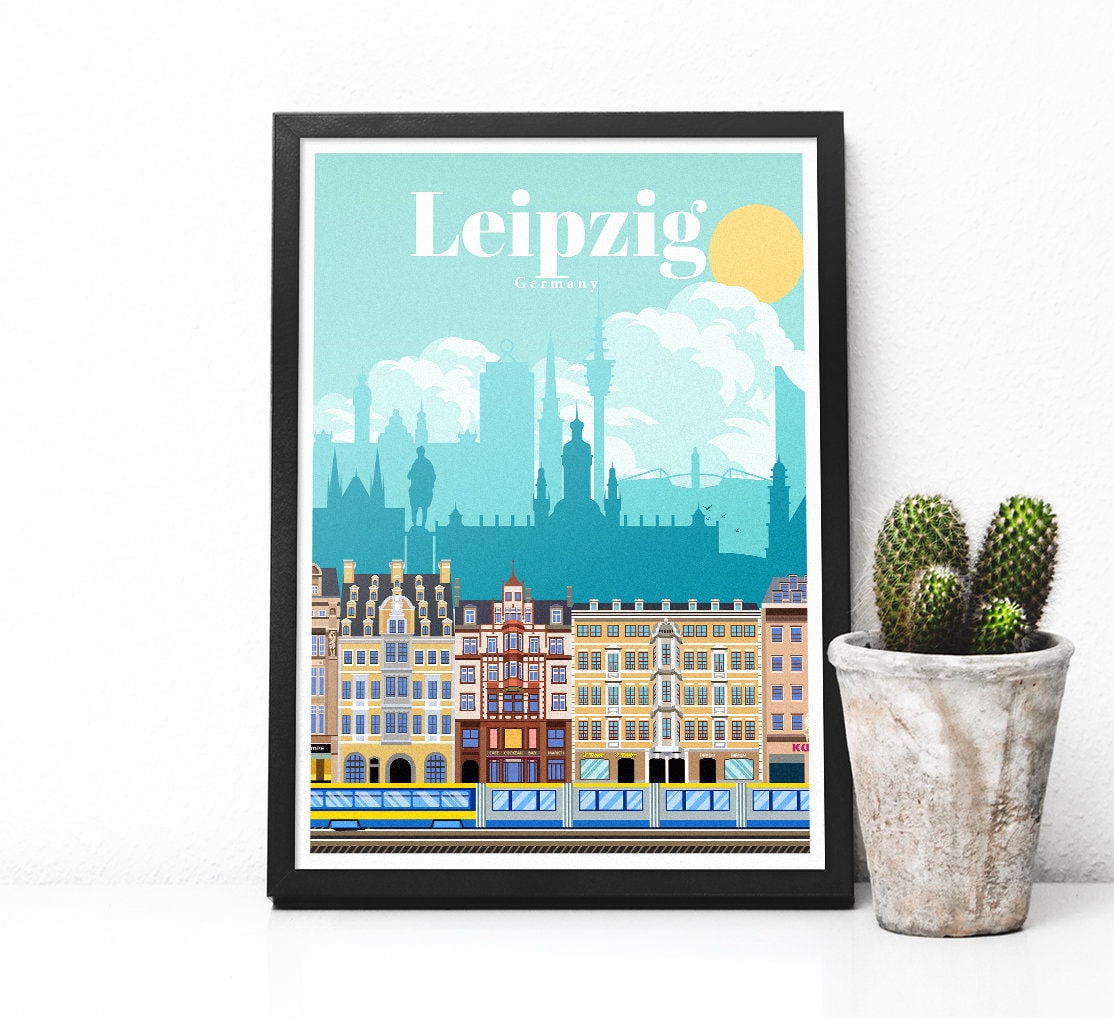 Leipzig Print - Germany Travel Poster - Etsy