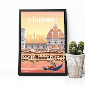 Italien Reiseposter - Florenz Print - Architektur Poster Drucke