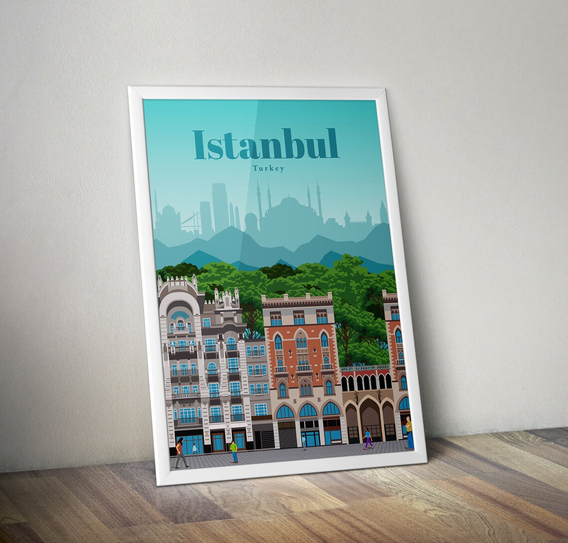 Istanbul Print Istanbul Wall Art Istanbul Poster Turkey Etsy UK