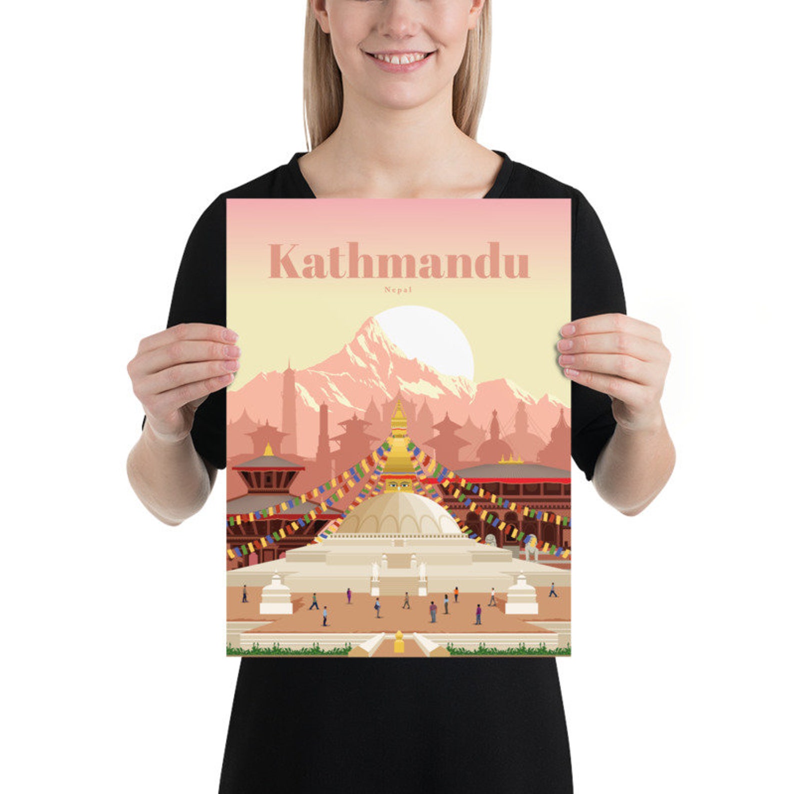 Kathmandu Print Kathmandu Wall Art Kathmandu Poster Nepal Etsy