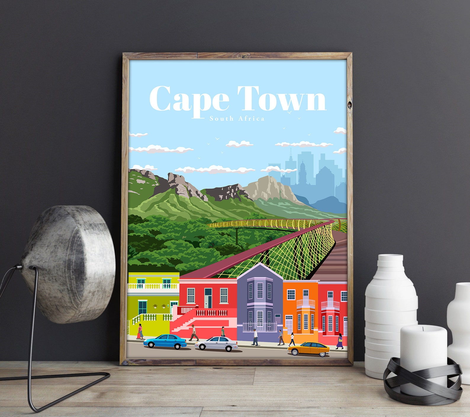 Cape Town Print Cape Town Wall Art Cape Town Poster South Etsy
