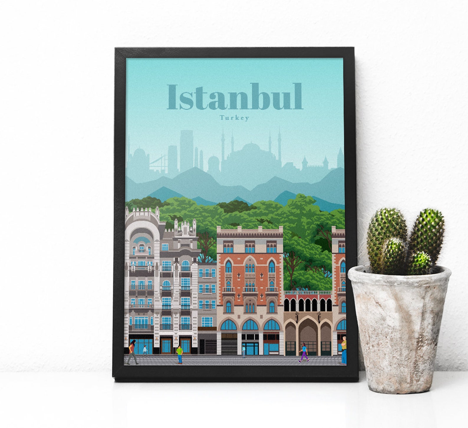 Istanbul Print Istanbul Wall Art Istanbul Poster Turkey Etsy UK