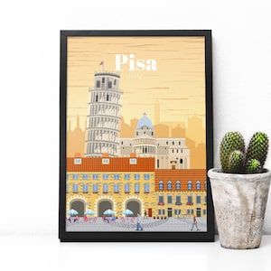 Italy travel poster - Pisa print