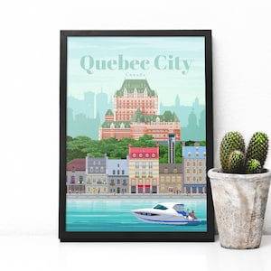 Póster de viaje a Canadá - Quebec City print