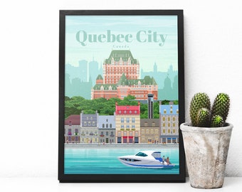 Affiche de voyage Canada - Quebec City print