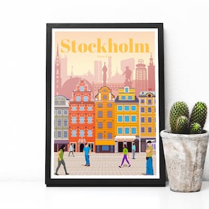 Sweden travel poster - Stockholm print