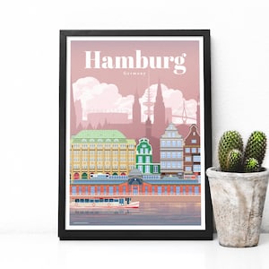 Hamburg print - Germany travel poster