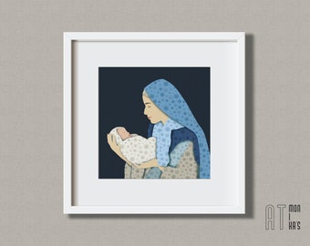 Madonna and Child_printable background